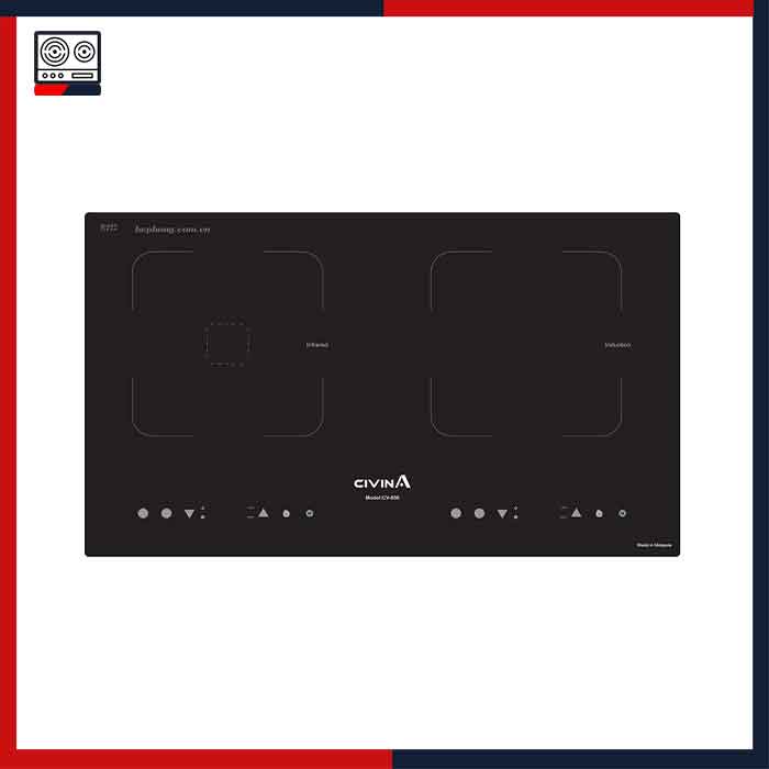 Bếp đôi điện từ hồng ngoại Civin CV-656