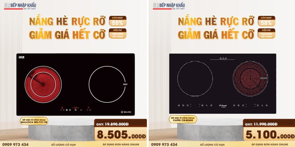 Bếp điện từ hồng ngoại nhập khẩu 