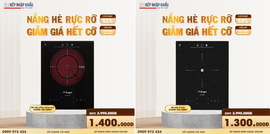 Bếp điện từ đơn nhập khẩu Capri