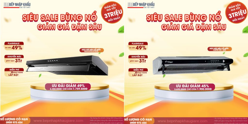 Máy hút mùi nhập khẩu cap cấp 