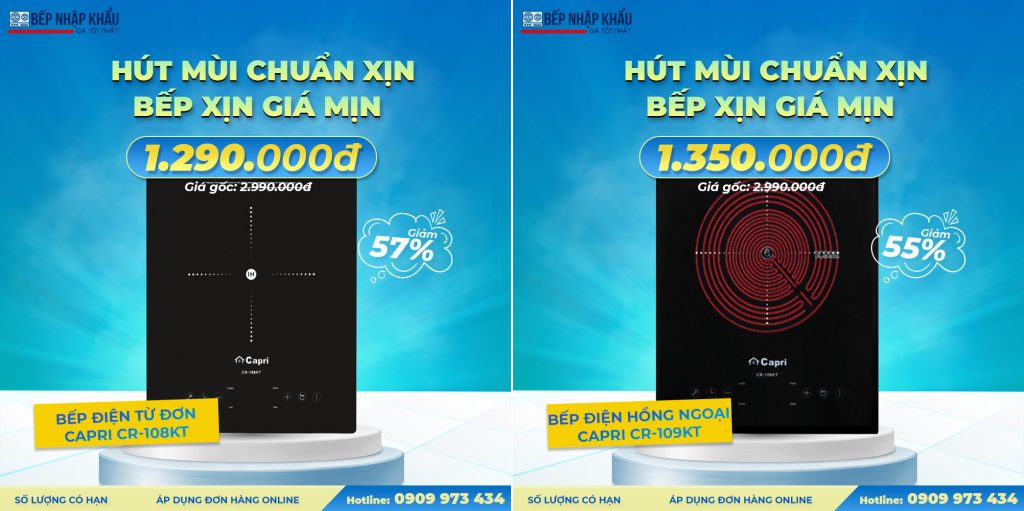 Bếp điện từ đơn Capri, bếp hồng ngoại đơn Capri