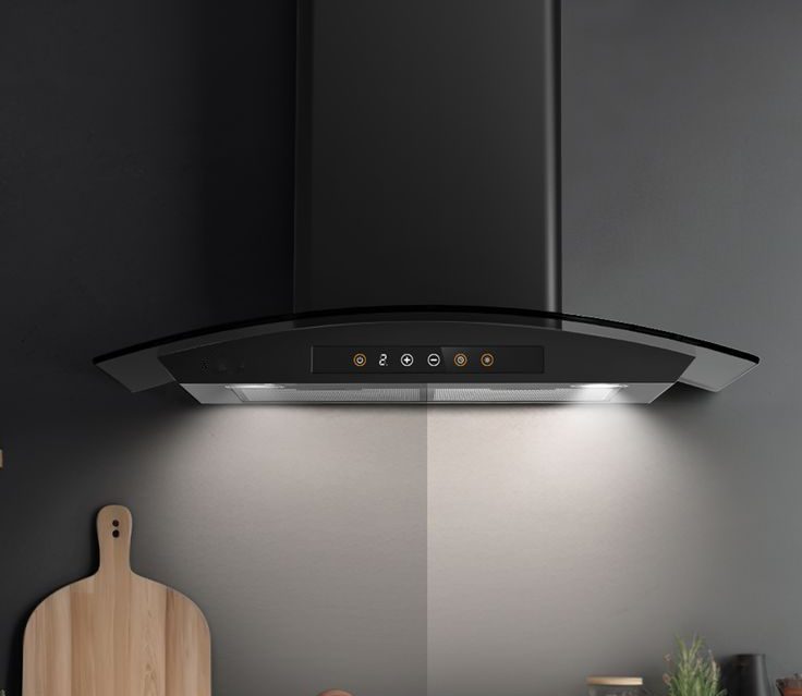 Máy hút mùi kính cong