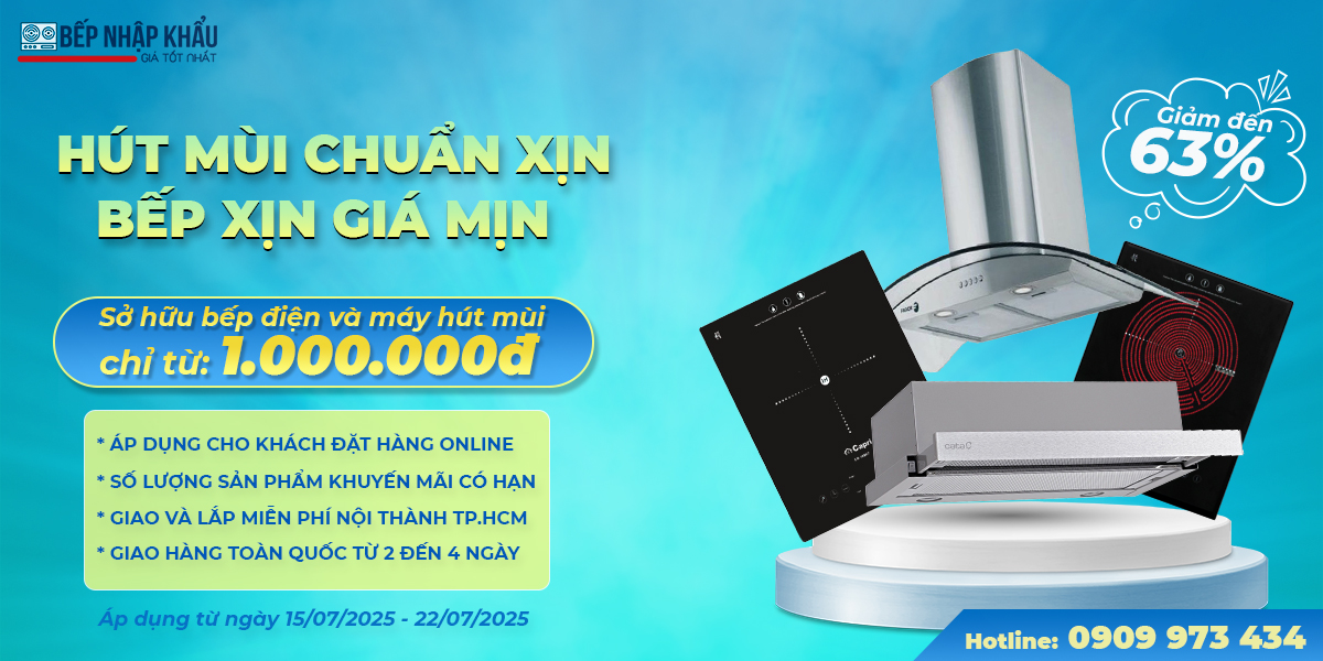 Bếp điện, máy hút mùi âm tủ giá rẻ bếp nhập khẩu giá tốt