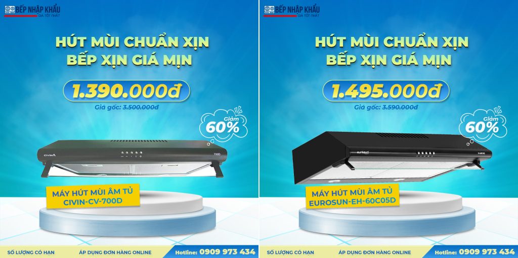 Máy hút mùi âm tủ giá tốt