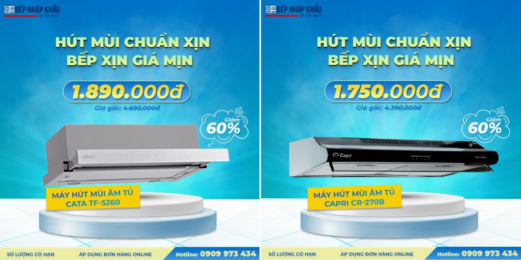 Máy hút mùi âm tủ nhập khẩu cao cấp