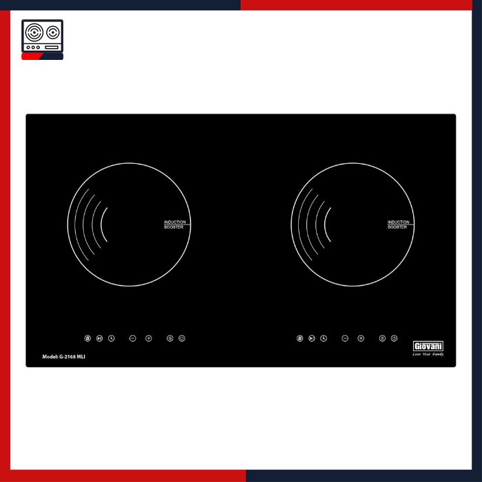 Bếp từ đôi Giovani G-2168 MLI bep nhap khau gia tot, Giovani bếp từ, bếp từ Giovani 2 vùng nấu