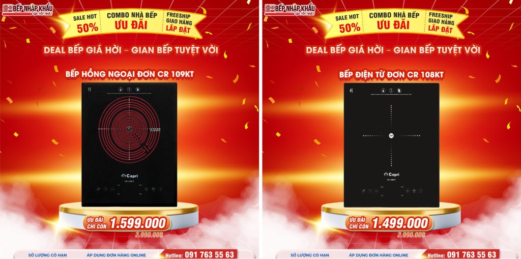 Bếp điện đơn Capri chính hãng