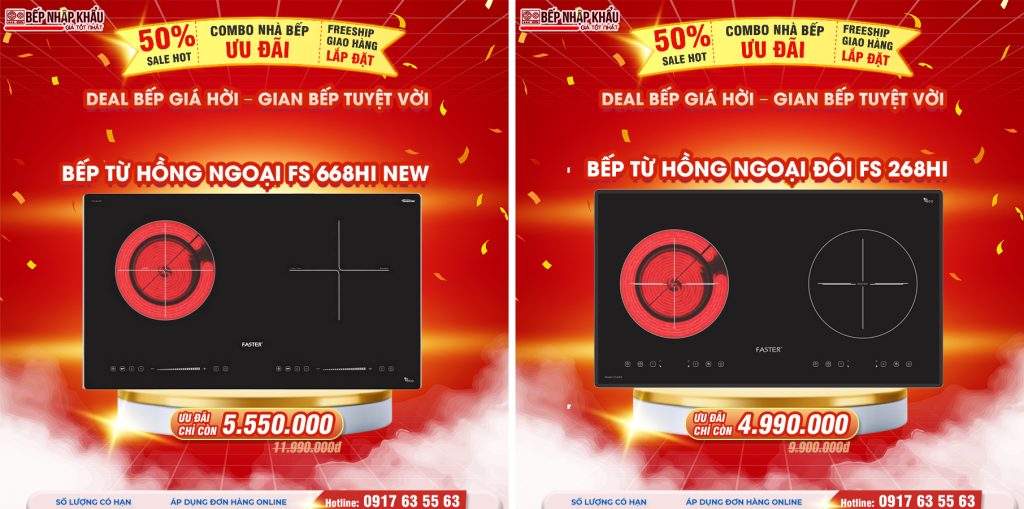 Bếp điện từ hồng ngoại faster