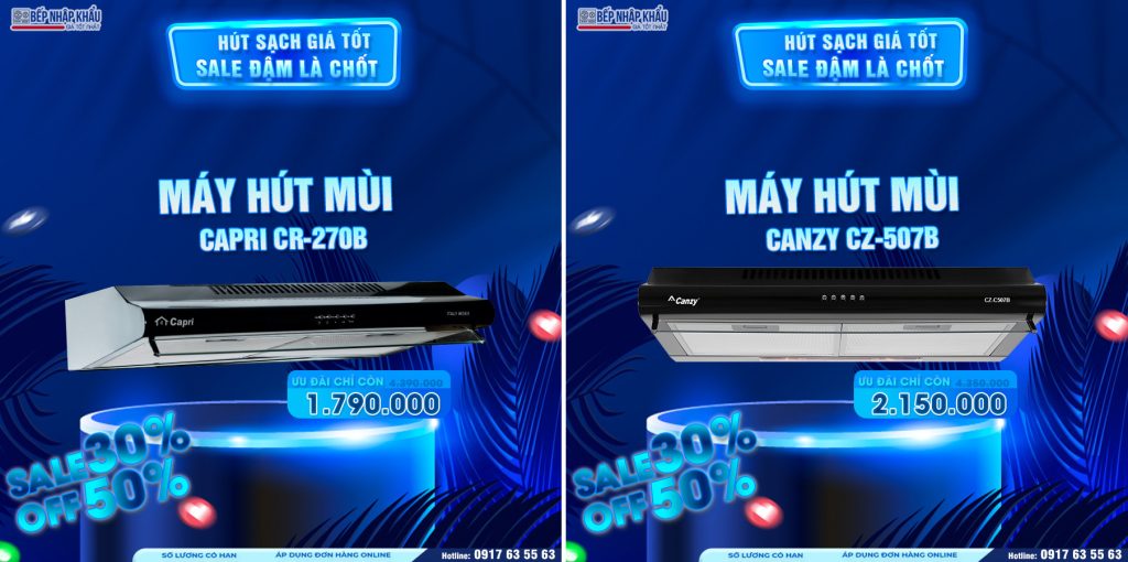 Máy hút mùi capri cr-270b