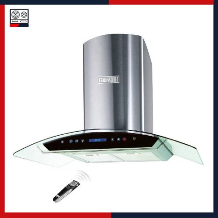 Máy hút mùi Giovani G-9430 RST bep nhap khau gia tot, máy hút mùi kính cong, máy hút mùi điều khiển từ xa