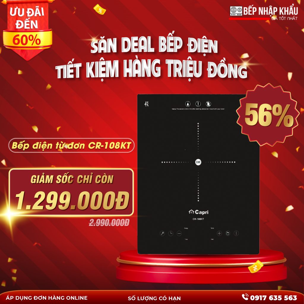 Bếp điện từ đơn capri CR-108KT