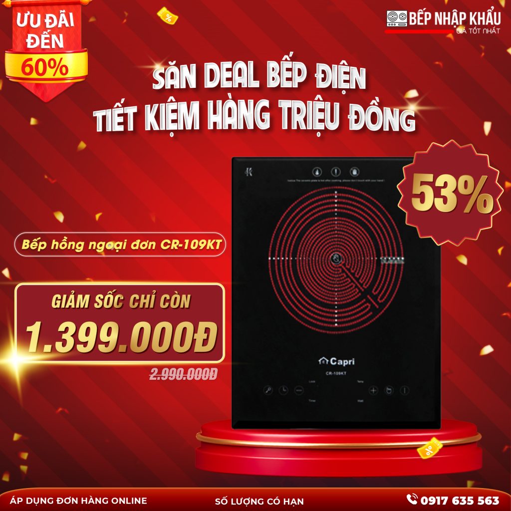 Bếp hồng ngoại đơn capri CR-109KT
