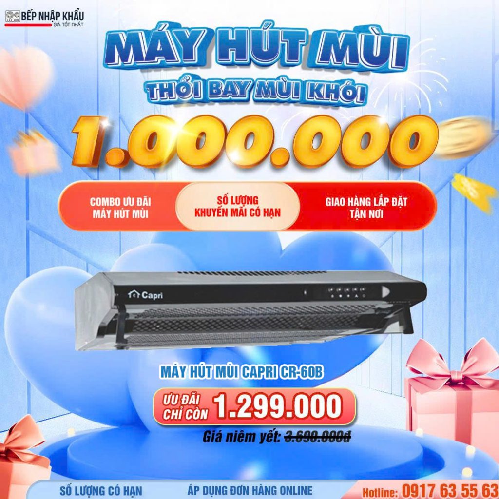 Máy hút mùi âm tủ CR-60B