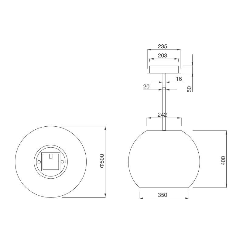 Máy hút mùi đảo Malloca Sphera chrome-I001C - Ảnh 2