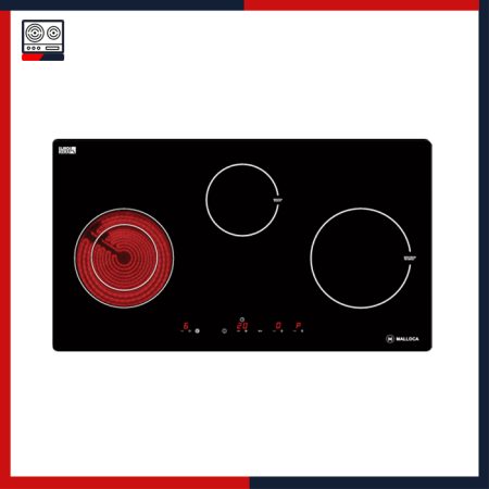 Bếp điện từ hồng ngoại 3 vùng nấu Malloca MH-03IRB SB