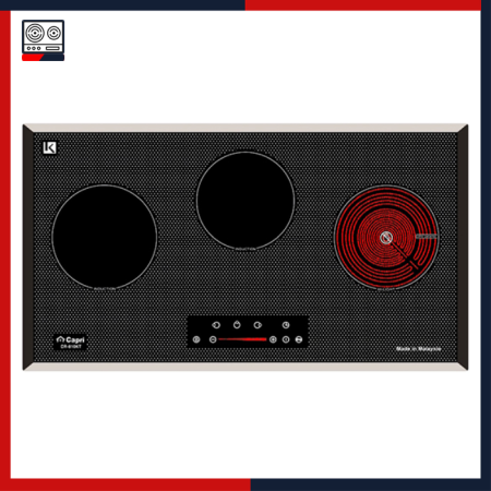 Bếp từ - hồng ngoại 3 vùng nấu Capri CR-810KT (Chấm bi)