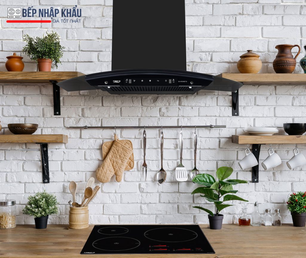 Máy hút mùi kính cong