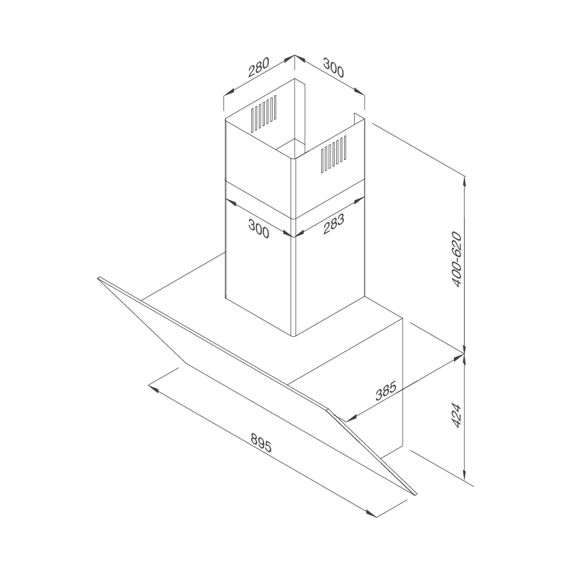 Máy hút mùi đảo Malloca áp tường MC 9086HS - Ảnh 2