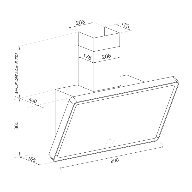 Máy hút mùi đảo Malloca áp tường TIME K-153MB - Ảnh 2
