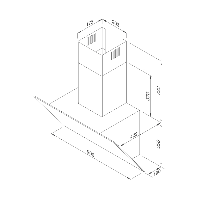 Máy hút mùi đảo Malloca áp tường VITA V-4 - Ảnh 2