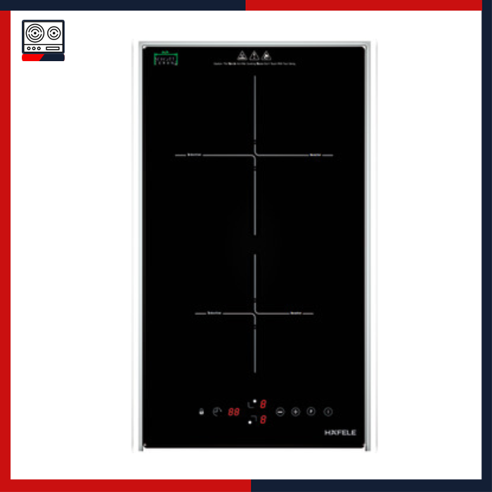 Bếp từ đôi âm domino, điều khiển cảm ứng màu đen